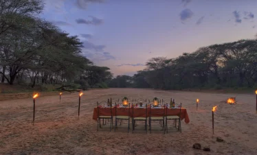 Bush dinner at Saruni Samburu